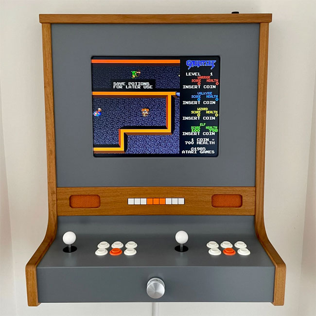 Midcentury modern style arcade machine by Capcade