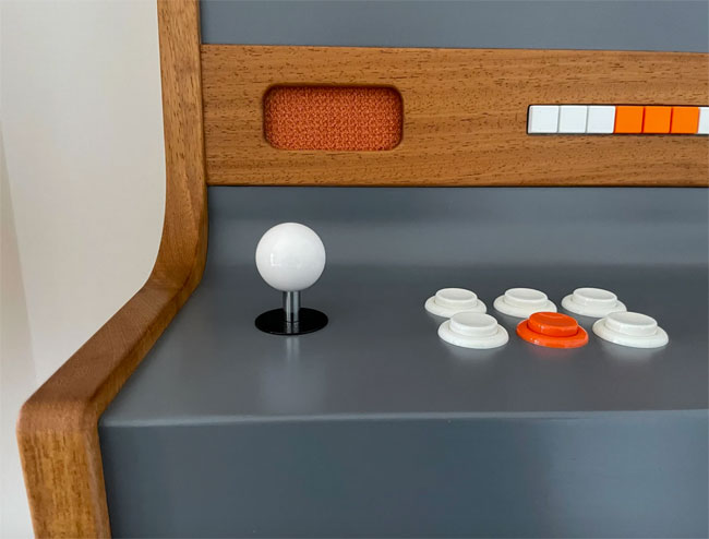 Midcentury modern style arcade machine by Capcade