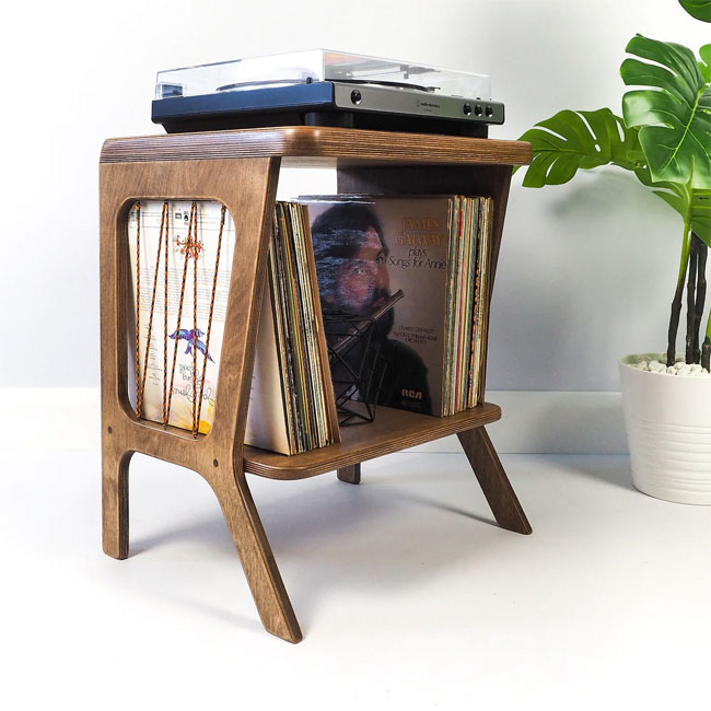 Midcentury modern record player stands by Made By Raphael