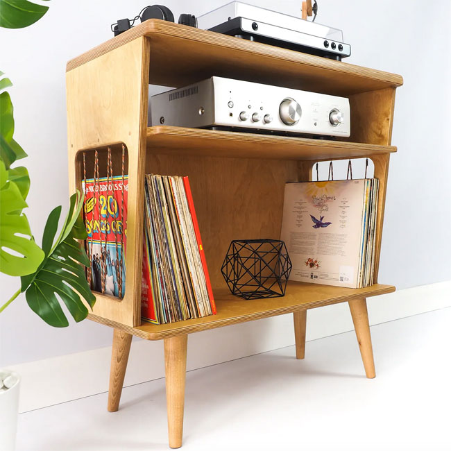 Midcentury modern record player stands by Made By Raphael