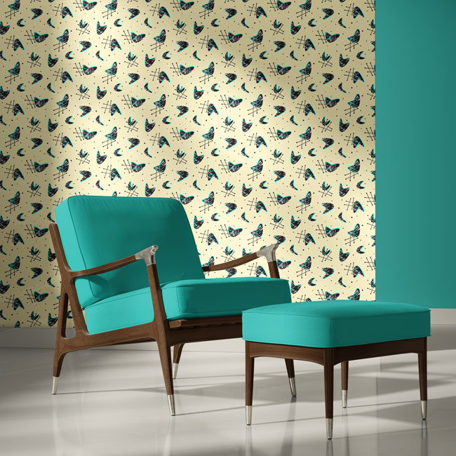 Midcentury modern wallpaper by 20th Century Cloth