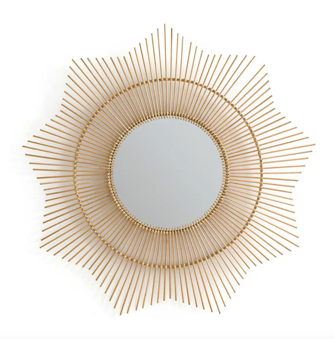 5. Nogu sunburst bamboo mirror at La Redoute