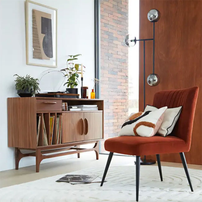 Larsen 1970s-style vinyl storage cabinet at La Redoute