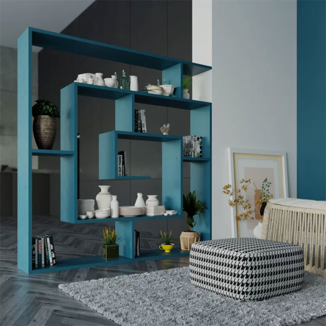 16. Laurent bookcase and room divider at Wayfair