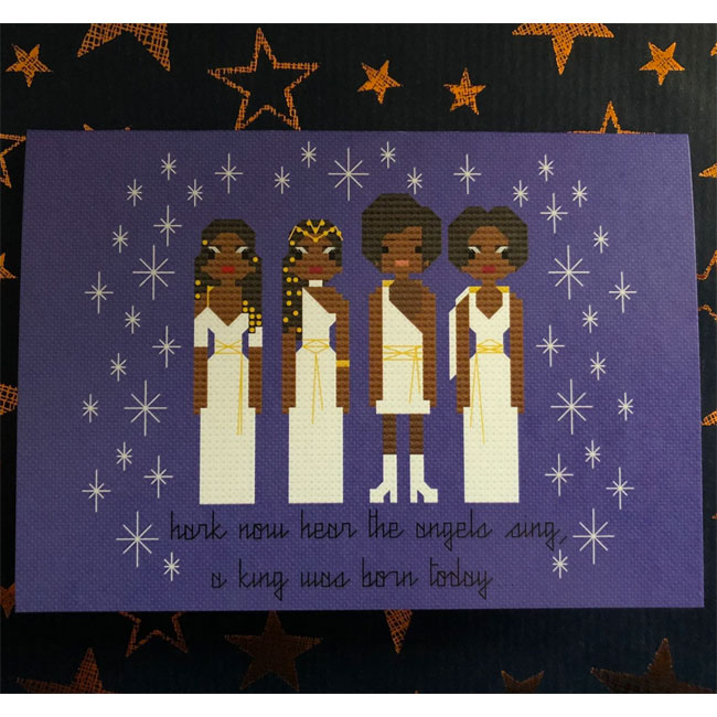 Retro pop Christmas cards by Eight Bit North