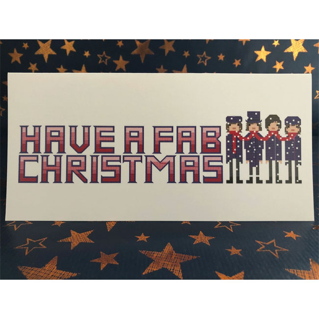 Retro pop Christmas cards by Eight Bit North