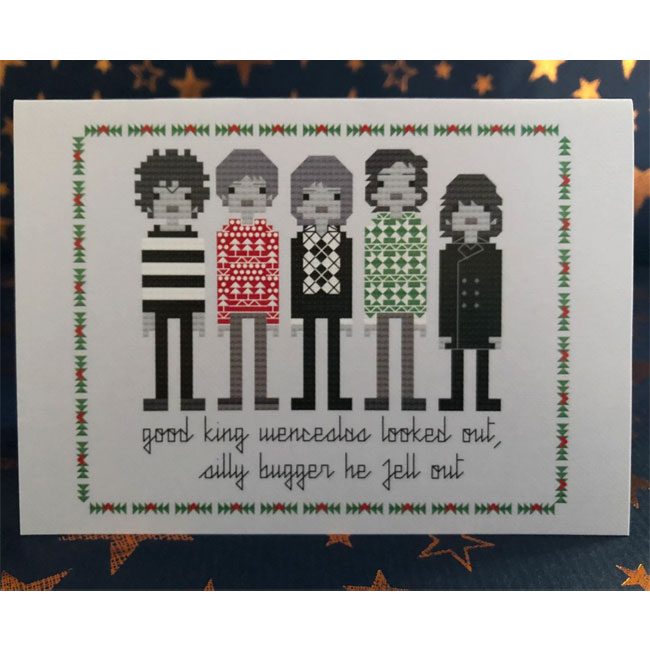 Retro pop Christmas cards by Eight Bit North
