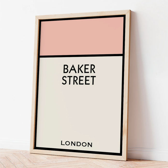 Custom Monopoly street name prints by My Inspired Life