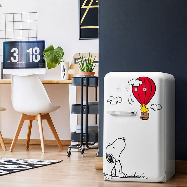 Limited edition Smeg x Peanuts refrigerator