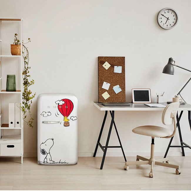 Limited edition Smeg x Peanuts refrigerator