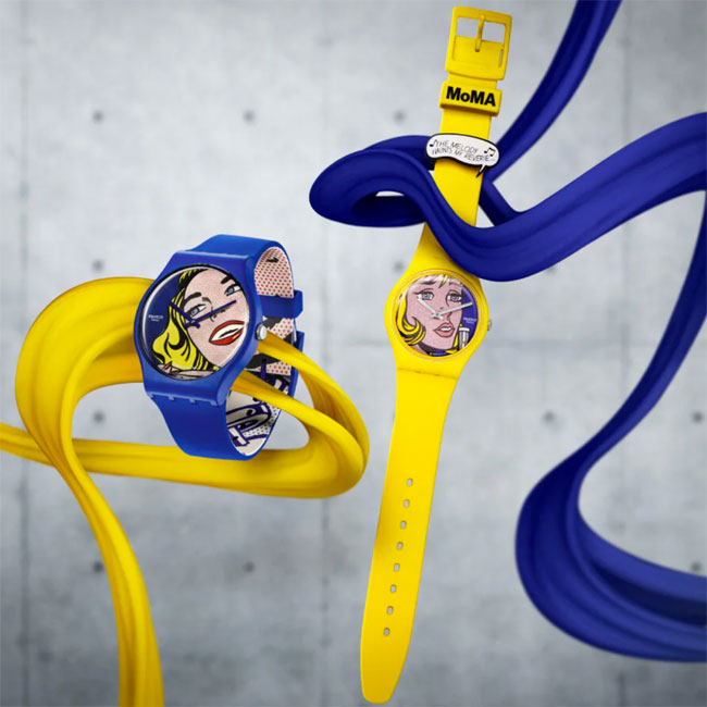 Swatch x Roy Lichtenstein pop art watches