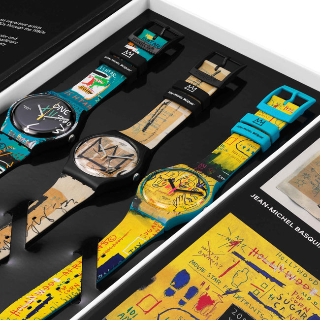 Swatch X Jean-Michel Basquiat Triptych watch set