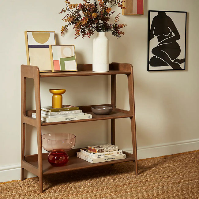 1. Elements retro beechwood shelving units