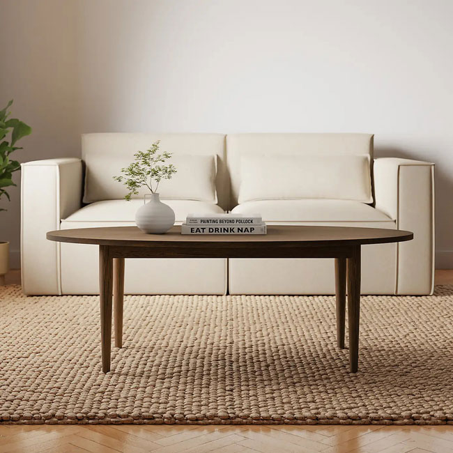 5. Arja retro oval coffee table