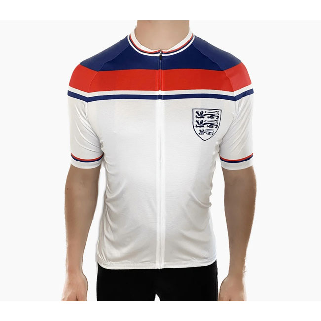 Classic football-themed cycling shirts