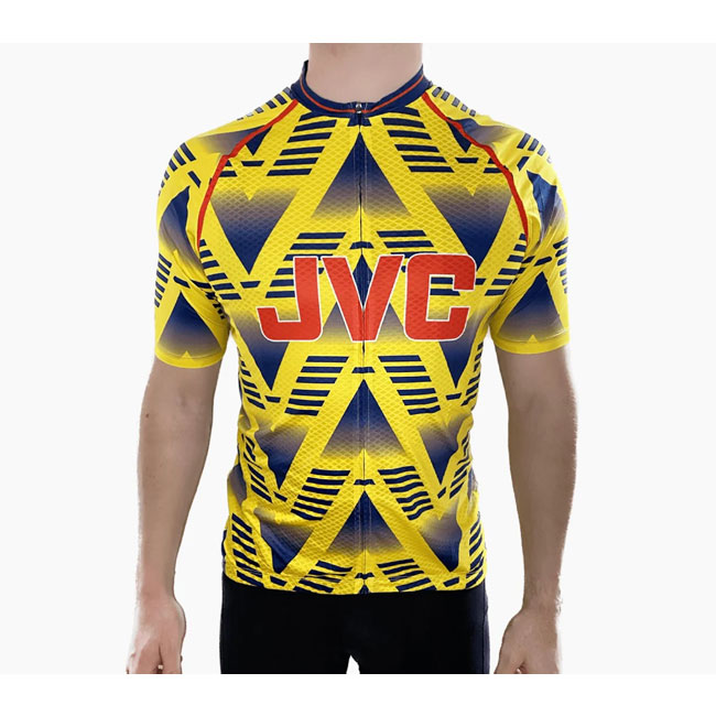 Classic football-themed cycling shirts