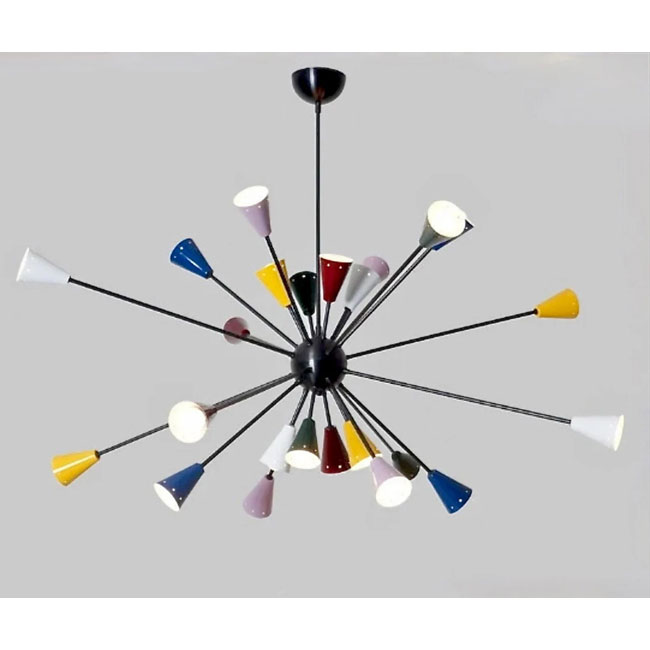 Midcentury modern Sputnik chandeliers by Inscapes Design