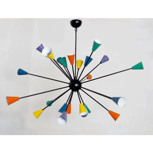 Midcentury modern Sputnik chandeliers by Inscapes Design