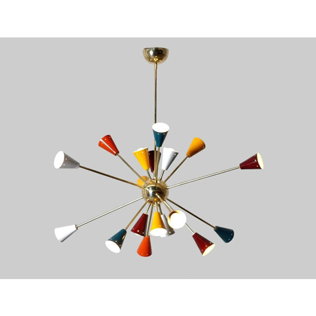 Midcentury modern Sputnik chandeliers by Inscapes Design