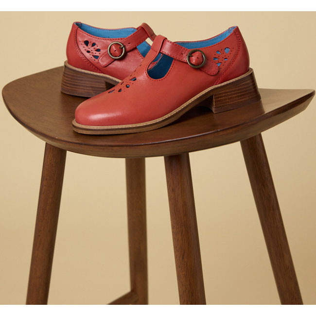 Vintage school vibes with the Lyon Leather T-Bar Shoes at Joanie